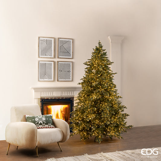 Pino Argentato h 210 con 4000 led Albero di Natale EDG | tuttochic.live