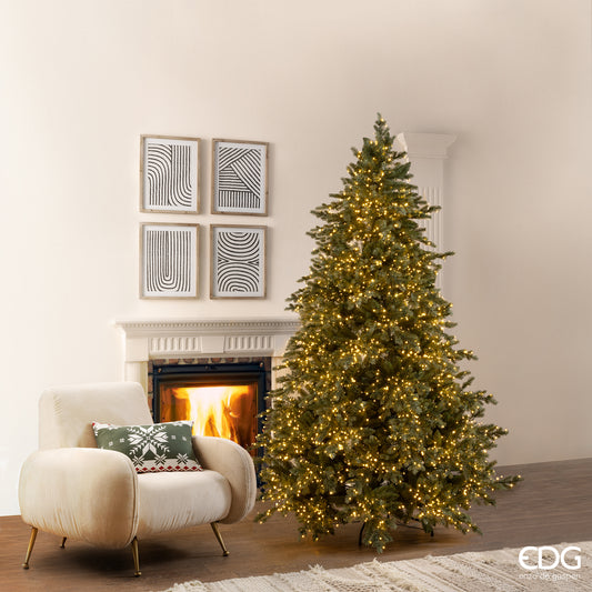 Albero di Natale EDG Pino Argentato 240 cm con 4000 LED 

