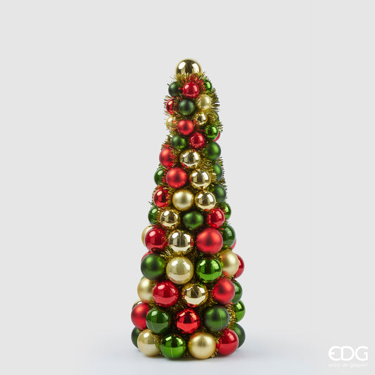 Topiary è un totem decorativo natalizio, decorato con 96 palline di diverse misure, in plastica e di colori diversi. Dimensioni: Ø cm 21 x 50 h. In negozio e online su tuttochic.live