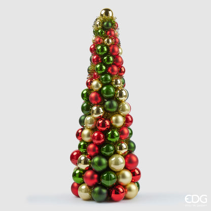 Topiary è un totem decorativo natalizio, decorato con 120 palline di diverse misure, in plastica e di colori diversi. Dimensioni: Ø cm 25 x 65 h. In negozio e online su tuttochic.live