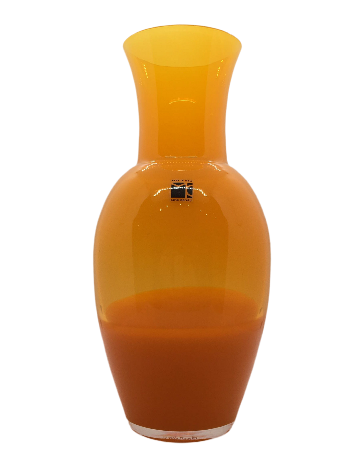 Vaso Mistrà arancione Carlo Moretti in vetro di Murano soffiato edizione limitata