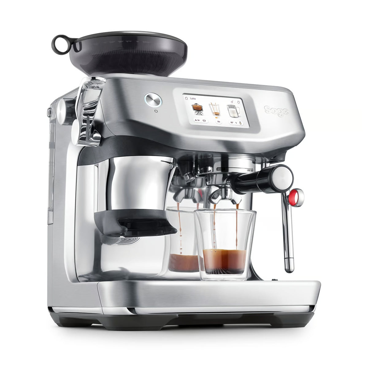 Macchina da caffè THE BARISTA EXPRESS IMPRESS. Scorri. Seleziona. Sorprendi. Il touchscreen ti guida in ogni fase della preparazione del tuo caffè perfetto, tutto con un solo tocco. Basta scorrere il dito e scegliere tra le 8 preimpostazioni di caffè preferite fino a 8 bevande. In negozio e online su tuttochic.live