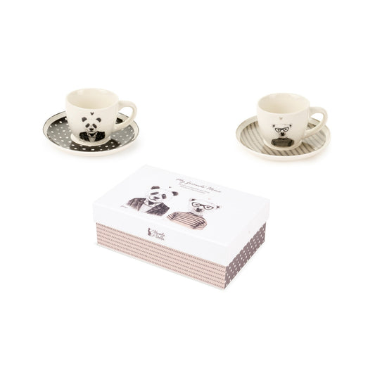 set 2 tazzine caffè "My Friend's Home"! Realizzate in elegante porcellana Capacità singola tazzina: 80 ml. In negozio e online su tuttochic.live