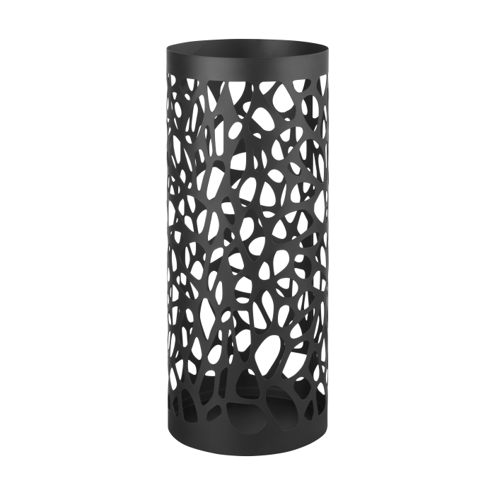 Realizzato in metallo e decorato con fori, offre un modo elegante per riporre i tuoi ombrelli Dimensioni: cm 20 x 45 h. In negozio e online su tuttochic.live