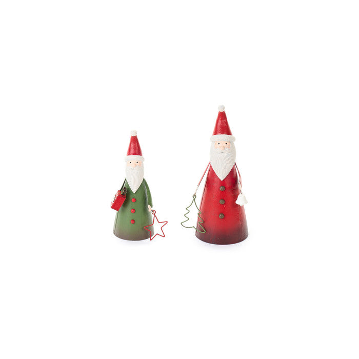 Set 2 Babbo Natale metallo decorativo Nuvole di Stoffa

