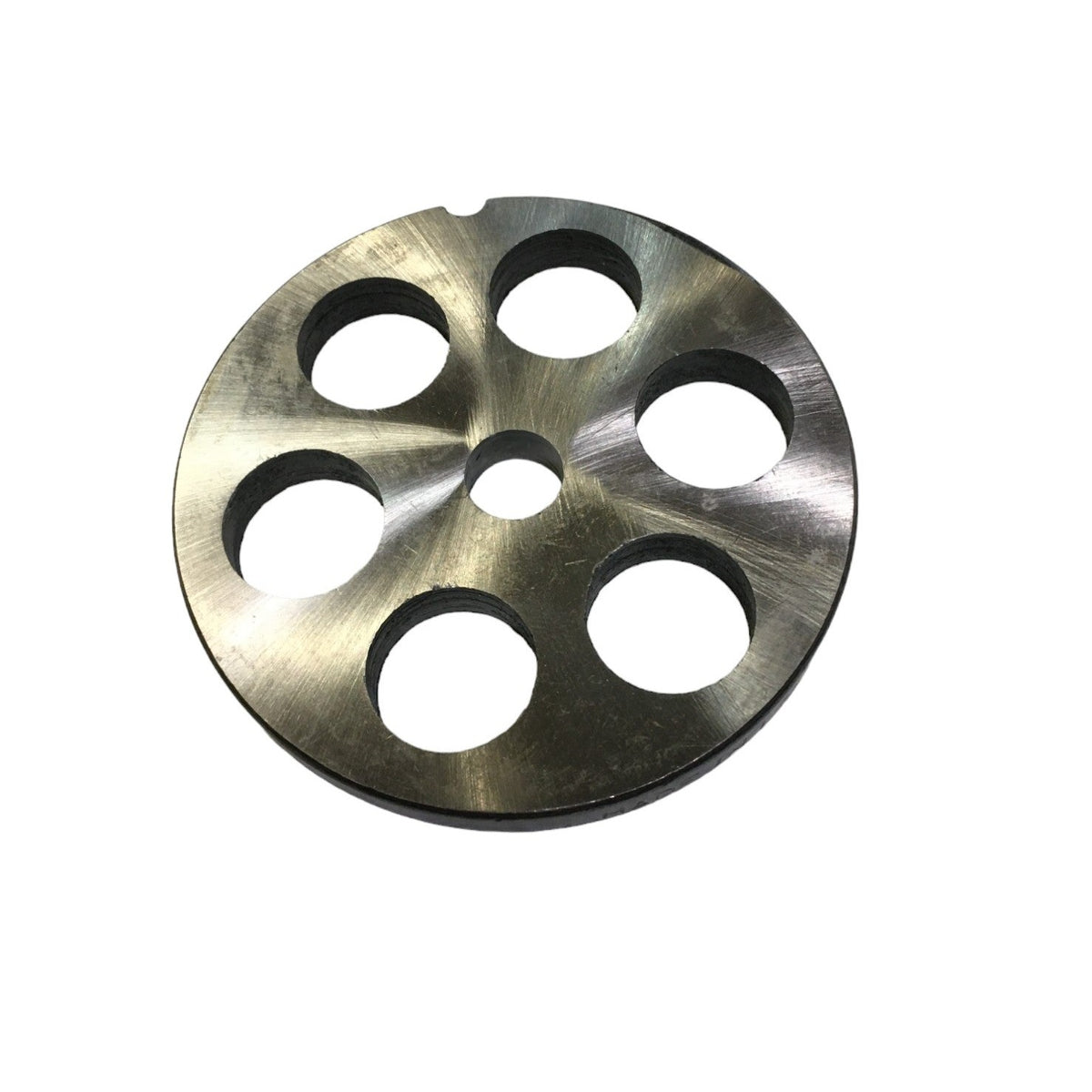 Piastra/Trafila in acciaio temperato per tritacarne n° 22, con 6 fori da 20 mm.  Dopo l'utilizzo lavare e asciugare bene la trafila, essendo in acciaio temperato la piastra potrebbe arrugginire, prima di riporla lubrificare bene con olio casalingo. In negozio e online su tuttochic.live
