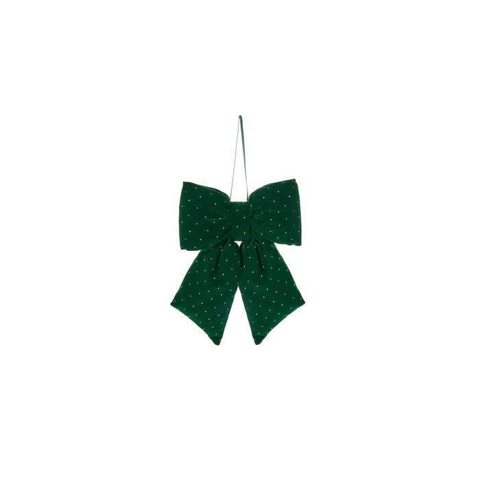 Fiocco natalizio velluto verde  con glitter – Nuvole di Stoffa
