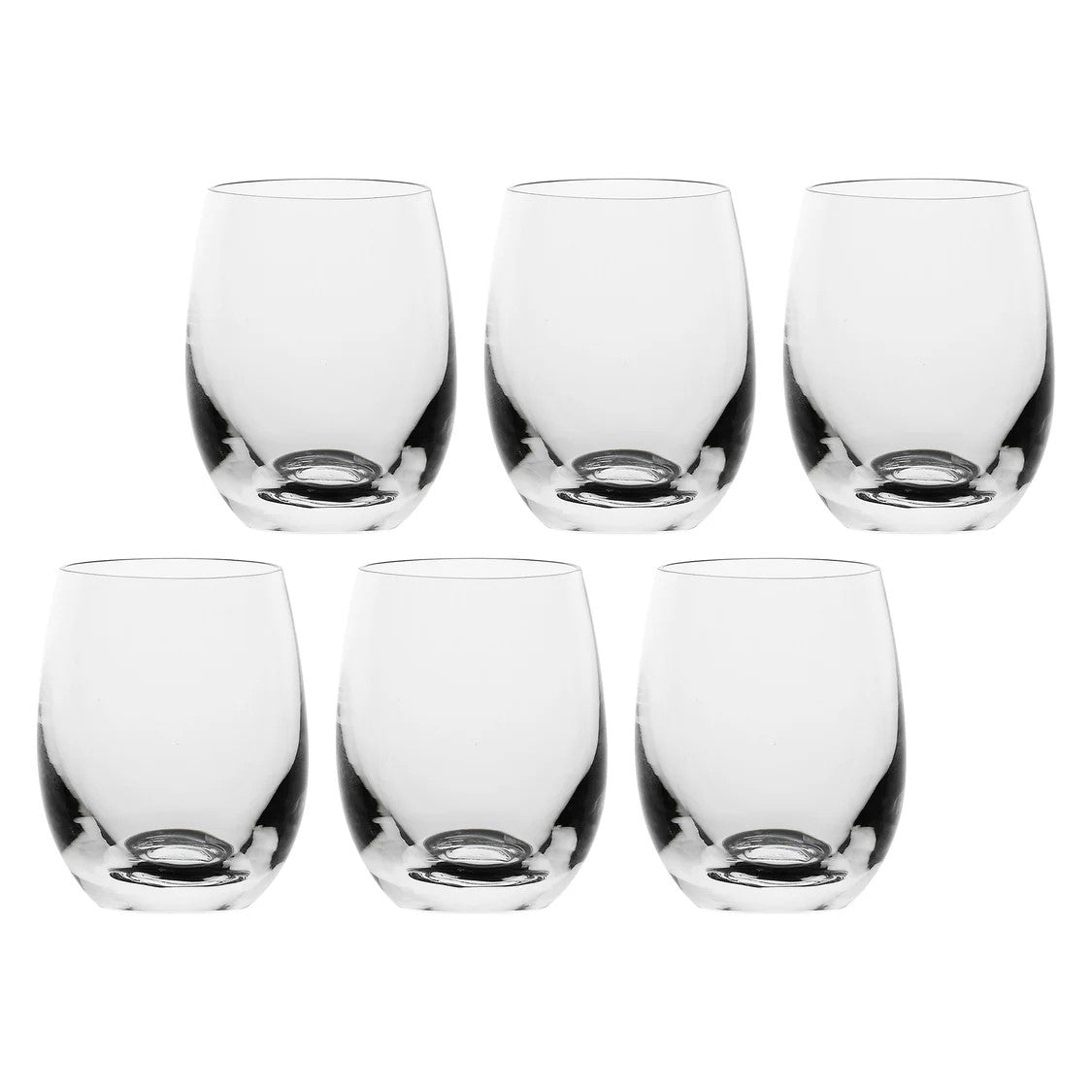 Set di 6 bicchieri shottino in vetro trasparente collezione Novello La Porcellana Bianca.