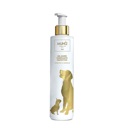 Il gel purificante protettivo è appositamente formulato per la cura e la pulizia delle zampette del cane. Quantità: 200 ml. In negozio e online su tuttochic.live