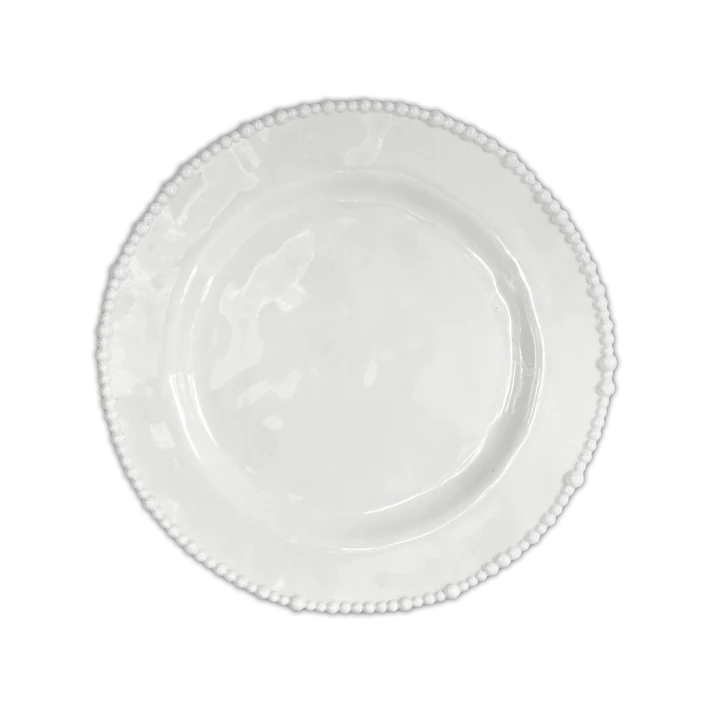 Set 6 piatti piani in melamina di colore bianco dell'innovativa collezione Joke. Tonalità pastello e caratteristico bordo rivestito di micro sfere ornamentali fanno della linea in melamina un ottimo alleato per la tavola. Lavabile in Lavastoviglie. No Microonde Dimensioni: Ø 28 cm. In negozio e online su tuttochic.live