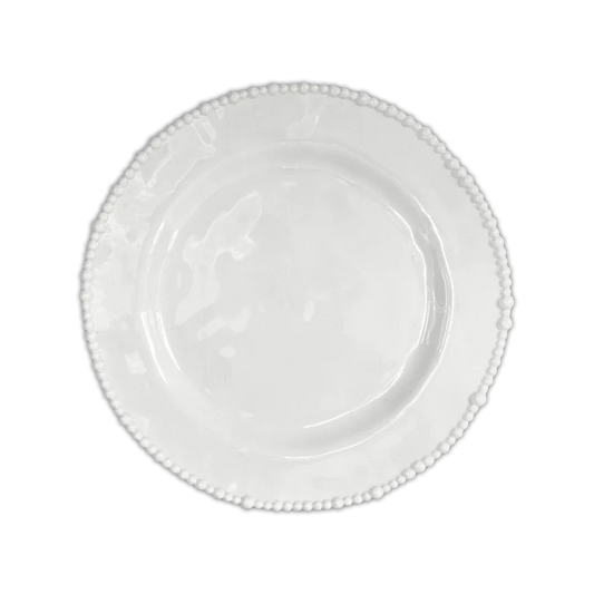 Set 6 piatti piani in melamina di colore bianco dell'innovativa collezione Joke. Tonalità pastello e caratteristico bordo rivestito di micro sfere ornamentali fanno della linea in melamina un ottimo alleato per la tavola. Lavabile in Lavastoviglie. No Microonde Dimensioni: Ø 28 cm. In negozio e online su tuttochic.live