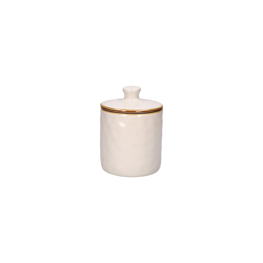 Contenitore barattolo ermetico in gres porcellanato di colore avorio. Dimensioni: cm Ø 10,7 x 14,5 h - 600 ml Concerto, con le sue tonalità iconiche e forme materiche, arriva anche in cucina grazie alla nuova collezione di Barattoli. Oggetti funzionali dal sapore contemporaneo. In negozio e online su tuttochic.live 