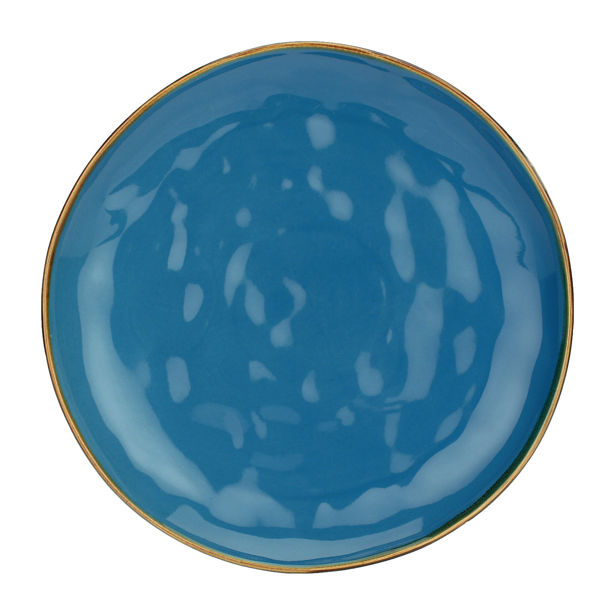 Piatto piano di colore blu avio della linea Concerto. Linea CONCERTO Dimensioni: Ø 27 cm Lavabile in lavastoviglie. In negozio e online su tuttochic.live