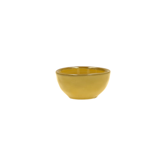 Ciotolina in porcellana di colore giallo ocra, in gres porcellanato. Dimensioni: cm Ø 7 x 3,5 h. In negozio e online su tuttochic.live