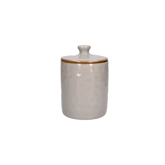 Contenitore barattolo in gres porcellanato di colore grigio perla. Dimensioni e capacità: 1100 ml Concerto, con le sue tonalità iconiche e forme materiche, arriva anche in cucina grazie alla nuova collezione di Barattoli. Oggetti funzionali dal sapore contemporaneo. In negozio e online su tuttochic.live 