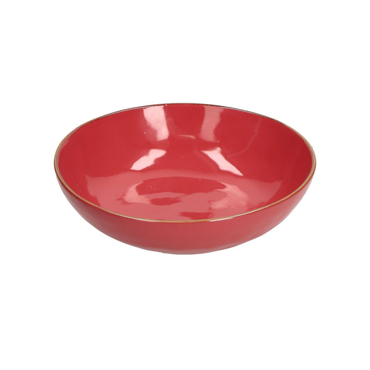 Piatto fondo di colore corallo della linea Concerto. L’apparecchiatura è bellissima tono su tono o nei diversi abbinamenti di colore. Materiale: Stoneware Dimensioni: Ø 21 cm Lavabile in lavastoviglie Utilizzabile in microonde Non Utilizzabile in forno tradizionale. In negozio e online su tuttochic.live