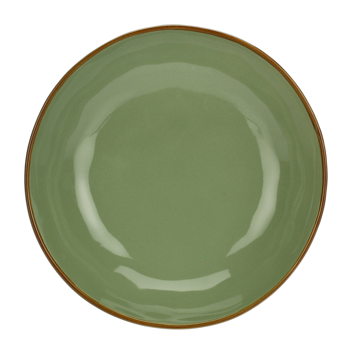 Piatto fondo di colore verde oliva della linea Concerto. Materiale: Stoneware Dimensioni: Ø 21 cm Lavabile in lavastoviglie. In negozio e online su tuttochic.live