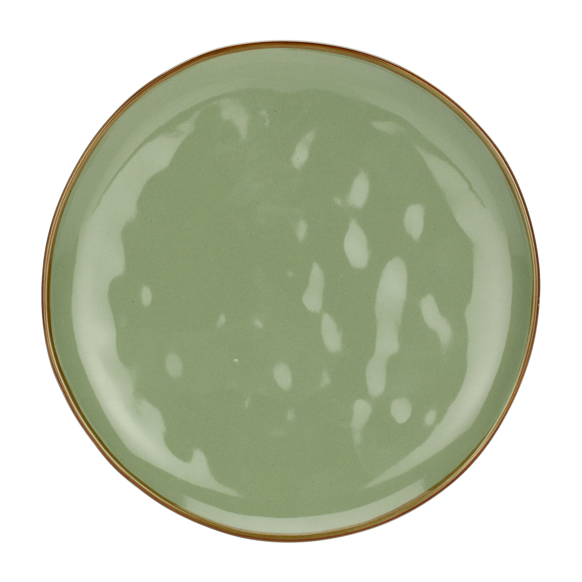 Piatto frutta di colore verde oliva della linea Concerto. Materiale: Stoneware Dimensioni: Ø 20 cm Lavabile in lavastoviglie. In negozio e online su tuttochic.live