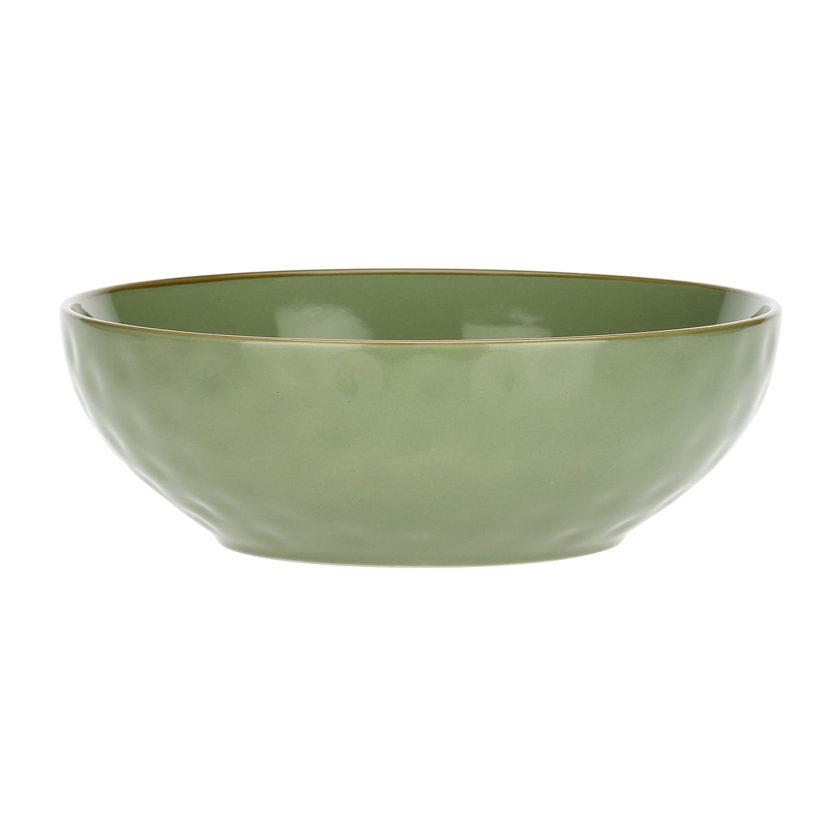 Insalatiera in porcellana di colore verde oliva. Dimensioni: cm Ø 26 x 9 h. Non Utilizzabile in forno tradizionale. In negozio e online su tuttochic.live
