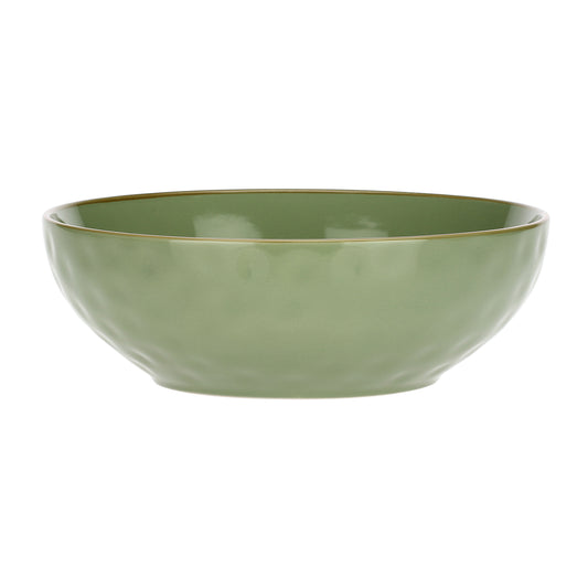 Insalatiera in porcellana di colore verde oliva. Dimensioni: cm Ø 26 x 9 h. Non Utilizzabile in forno tradizionale. In negozio e online su tuttochic.live