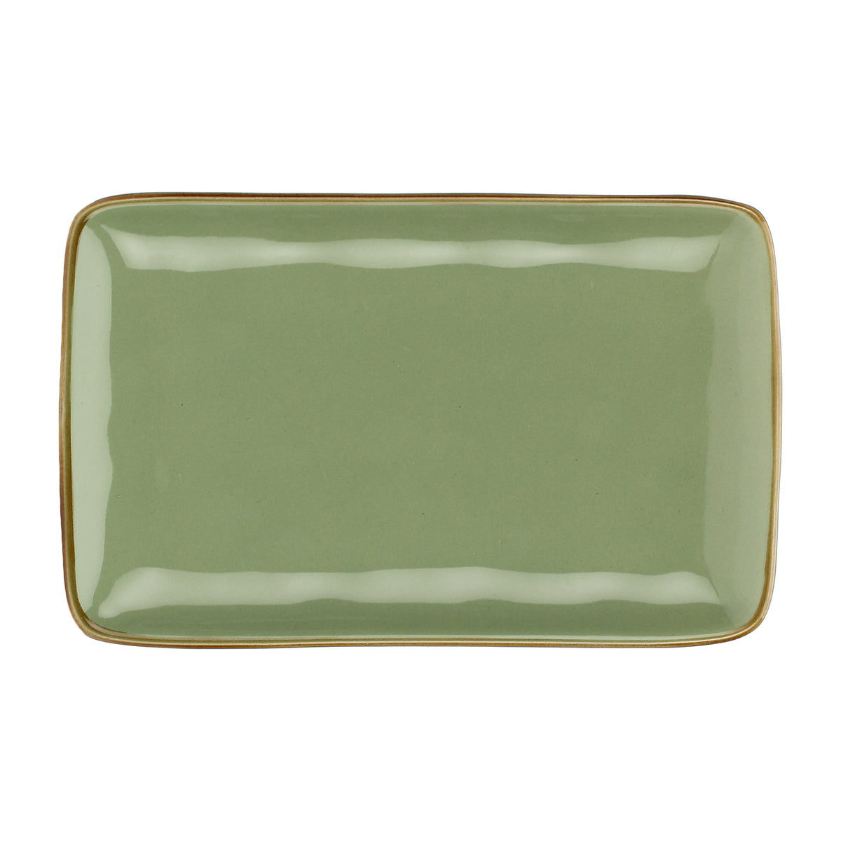 Vassoietto in porcellana di colore verde oliva. Dimensioni: cm 20 x 13. In negozio e online su tuttochic.live