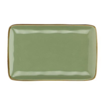 Vassoietto in porcellana di colore verde oliva. Dimensioni: cm 20 x 13. In negozio e online su tuttochic.live