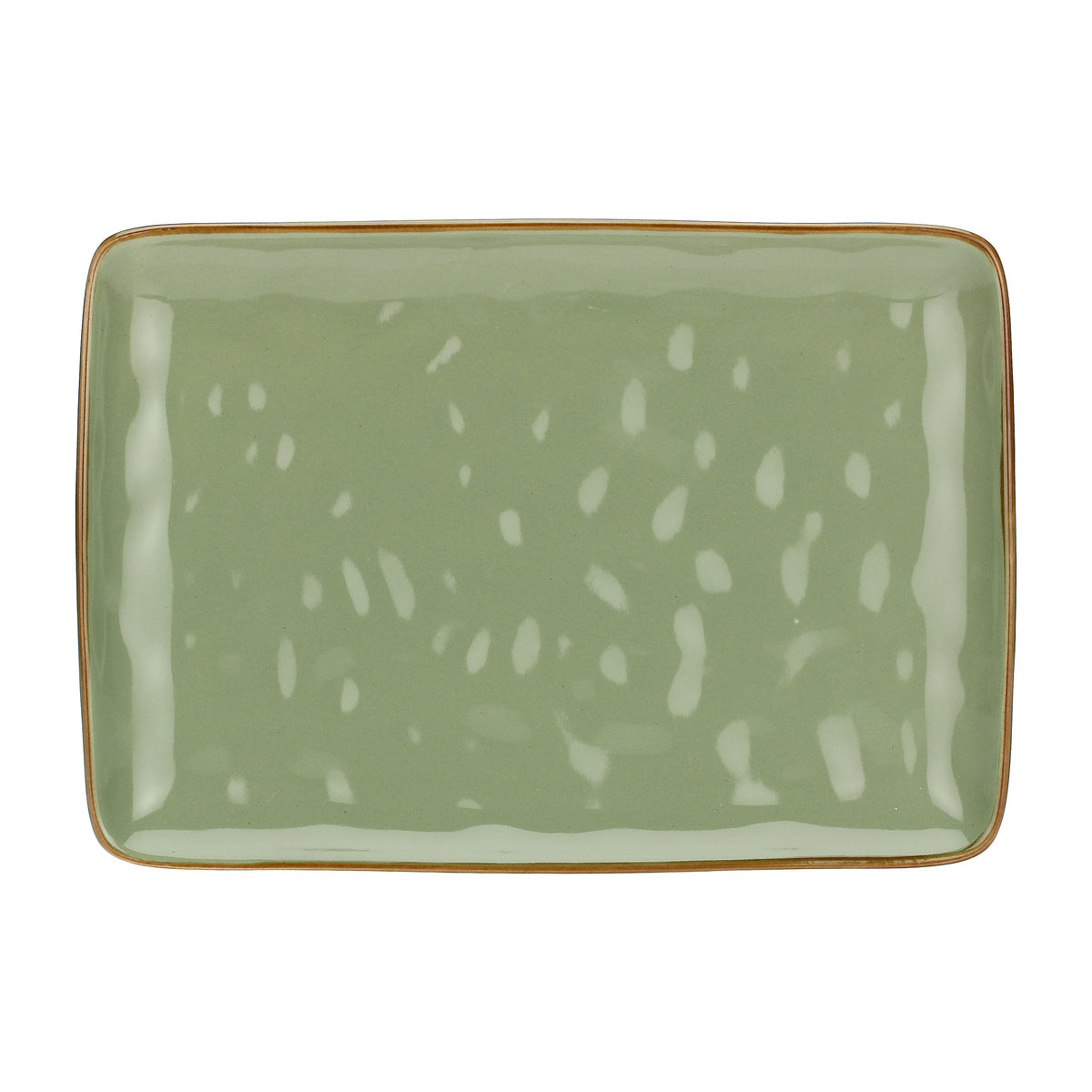 Vassoio rettangolare in porcellana di colore verde oliva. Dimensioni: cm 27 x 19 Materiali: Stoneware. In negozio e online su tuttochic.live