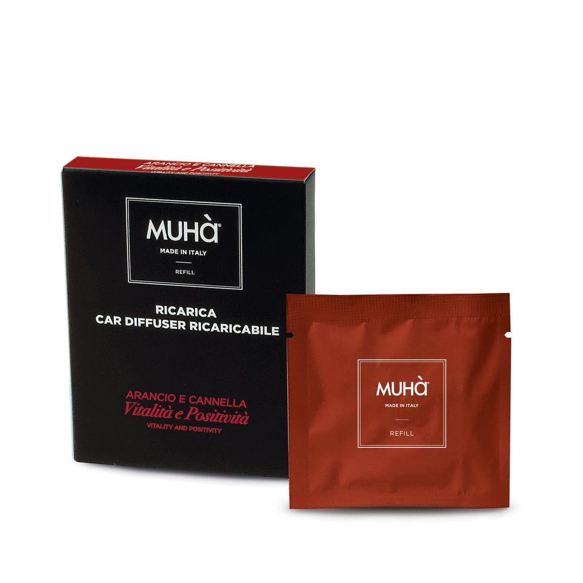 Ricarica del profumatore d’auto dal design accattivante e moderno, in soft-touch con rilascio graduale di profumi ricchi e corposi che garantiscono una lunga durata. La fragranza racchiude una calda luce dall’intreccio di agrumi e dalle note persistenti delle spezie.  In negozio e online su tuttochic.live