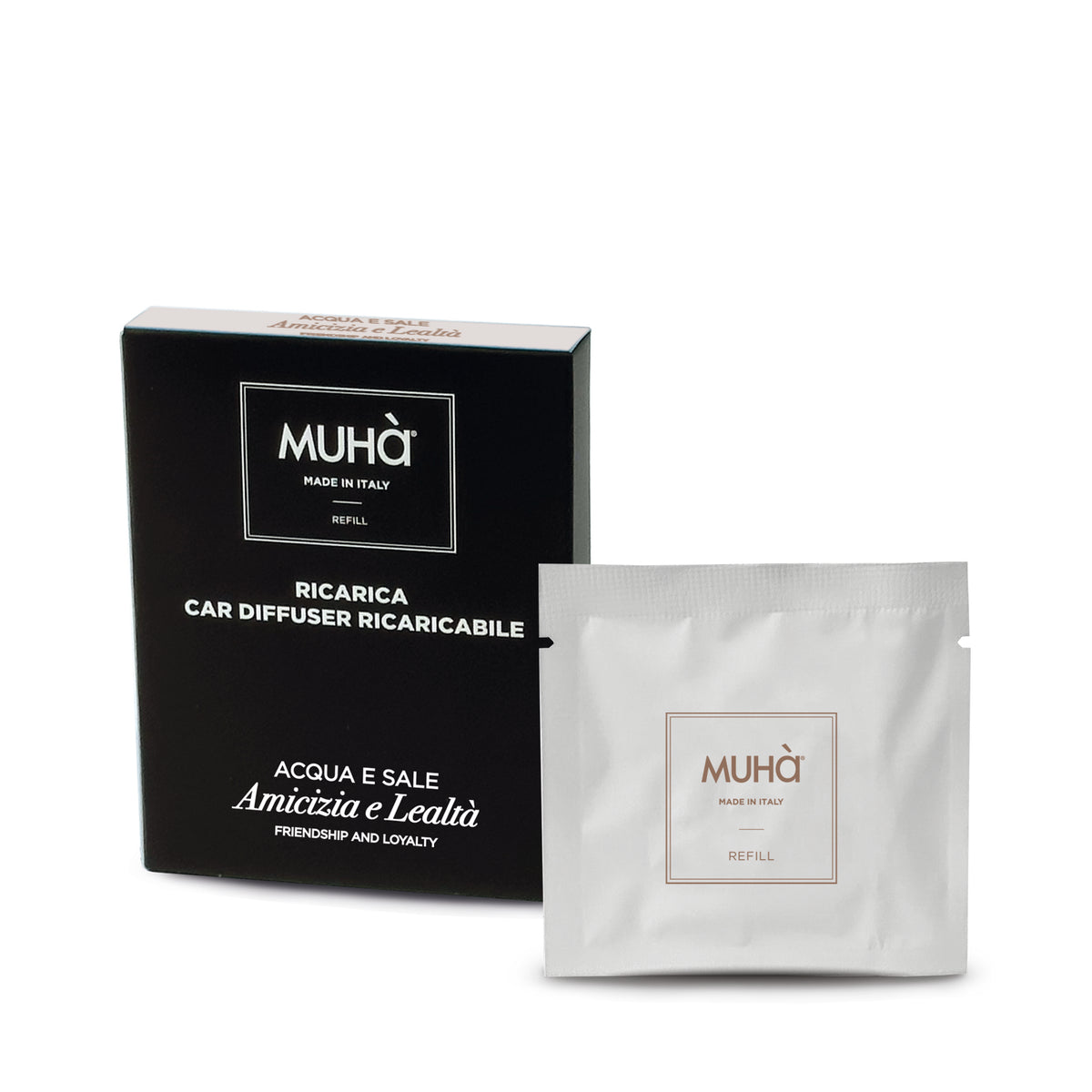 Ricarica del profumatore d’auto dal design accattivante e moderno, in soft-touch con rilascio graduale di profumi ricchi e corposi, lunga durata.  ACQUA E SALE La fragranza  sprigiona la freschezza della brezza del mare carica di ozono e dei profumi di anice e sale. In negozio e online su tuttochic.live