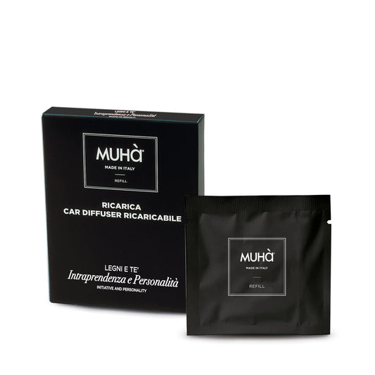 Ricarica del profumatore d’auto dal design accattivante e moderno, in soft-touch con rilascio graduale di profumi ricchi e corposi che garantiscono una lunga durata.  LEGNI E TÈ Ricordi di un souk d’oriente sono evocati dal profumo agrumato del bergamotto e dell’arancia... In negozio e online su tuttochic.live