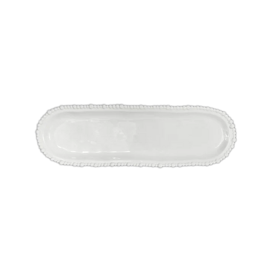 Piatto a servire ovale in melamina dell'innovativa collezione Joke. Tonalità pastello e caratteristico bordo rivestito di micro sfere ornamentali fanno della linea in melamina un ottimo alleato per la tavola. Dimensioni: 44.5 x 13.5 cm Lavabile in Lavastoviglie. No microonde. In negozio e online su tuttochic.live