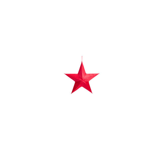Stella velluto rossa decorativa da appendere – chiudibile - 3 misure
