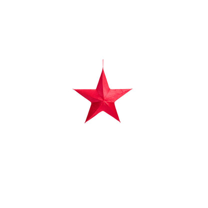 Stella velluto rossa decorativa da appendere – chiudibile - 3 misure
