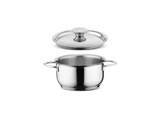 Casseruola fonda in acciaio inox 18/10 con coperchio linea Deliziosa di Lagostina.