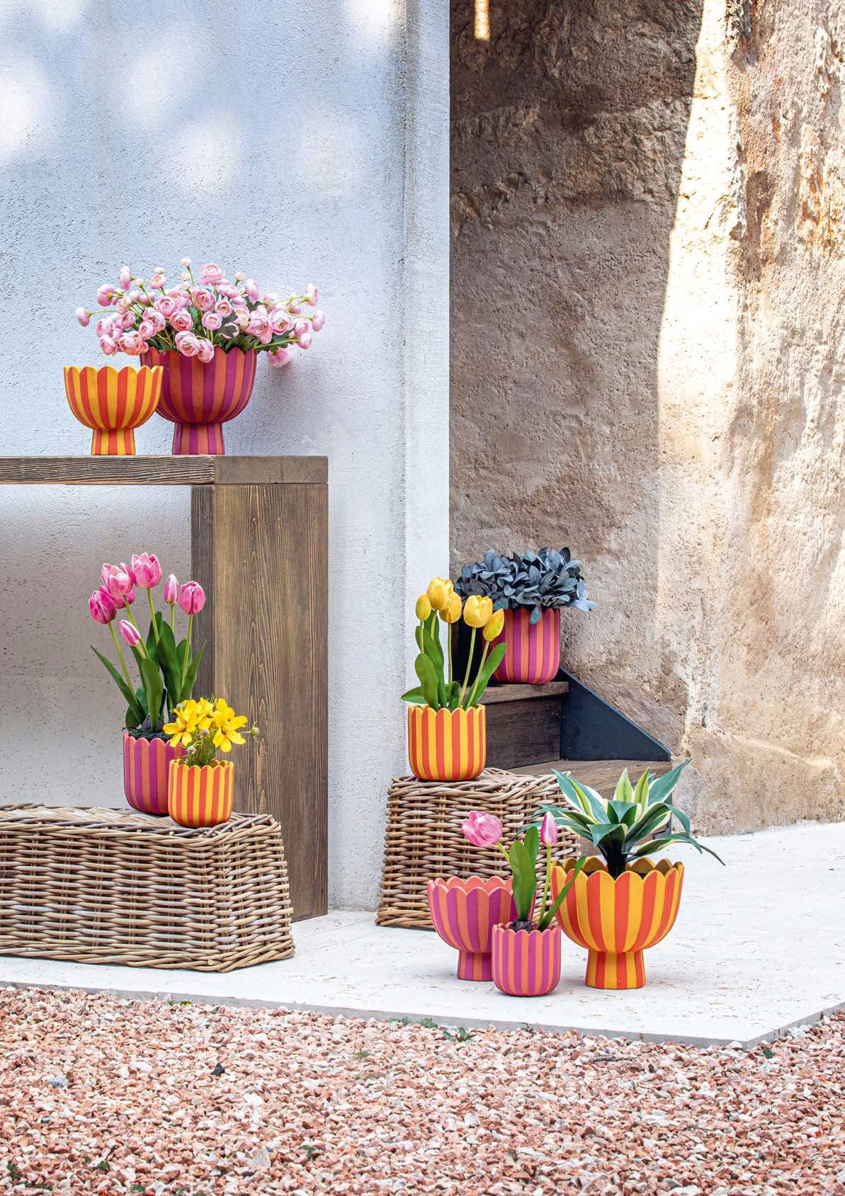 Cachepot MOIRA in ceramica cementizia!  Disponibile in 3 misure: Misura L: Ø 17 x h 17,5 cm M: Ø 14 x h 13,5 cm S: Ø 11 x h 10,5 cm. In negozio e online su tuttochic.live