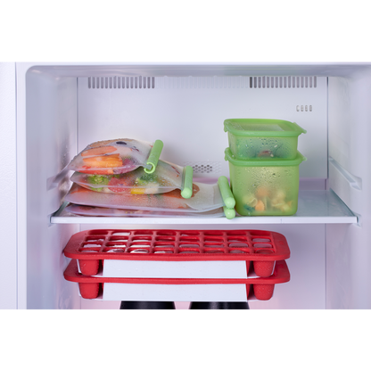 Borse riutilizzabili in silicone platinico in 3 diverse dimensioni per conservare ermeticamente il cibo solido e preservarlo in frigoriferi e congelatori. Lavabili in lavastoviglie. In negozio e online su tuttochic.live