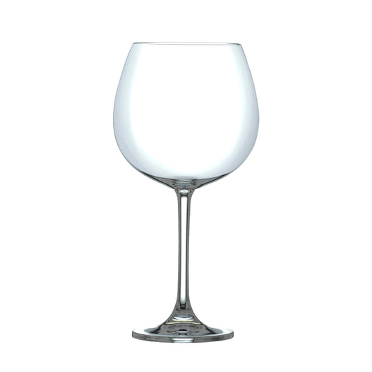 Set 6 calici Gin Tonic da aperitivo o cocktail in vetro cristallino. Capacità: 850 ml. Dimensioni: Ø 12 x h 23 cm.  Lavabili in lavastoviglie. In negozio e online su tuttochic.live