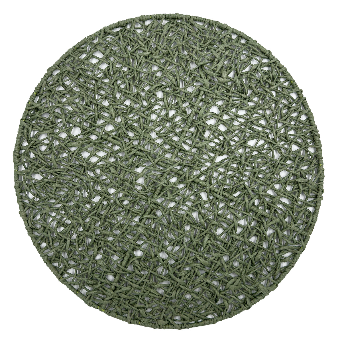 6 Sottopiatti Rafia Verde realizzati in rafia naturale intrecciato su un telaio in ferro Dimensioni: cm Ø 38. In negozio e online su tuttochic.live