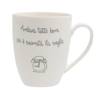 Mug in porcellana bianca decorata. Capacità 450 ml. In negozio e online su tuttochic.live