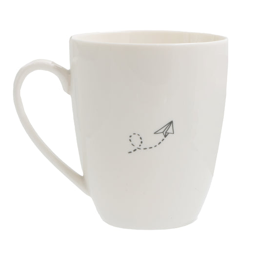 Mug in porcellana bianca decorata. Capacità 450 ml. In negozio e online su tuttochic.live
