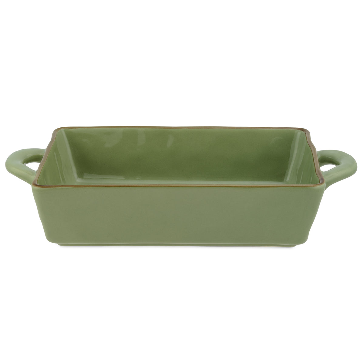 Teglia da forno di colore verde oliva della linea Concerto. Linea CONCERTO Materiale: Stoneware Dimensioni: 29 x 15 cm. In negozio e online su tuttochic.live