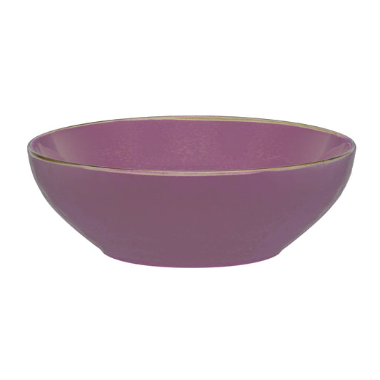 Insalatiera in porcellana di colore malva. Dimensioni: cm Ø 26 x 9 h. Non Utilizzabile in forno tradizionale. In negozio e online su tuttochic.live