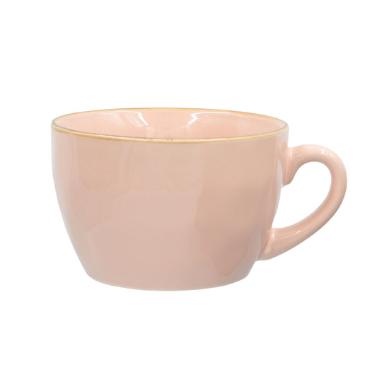 Tazzone da colazione in porcellana di colore rosa cipria. Dimensioni: Ø 7 cm, 420 cc Materiali: Stoneware. In negozio e online su tuttochic.live