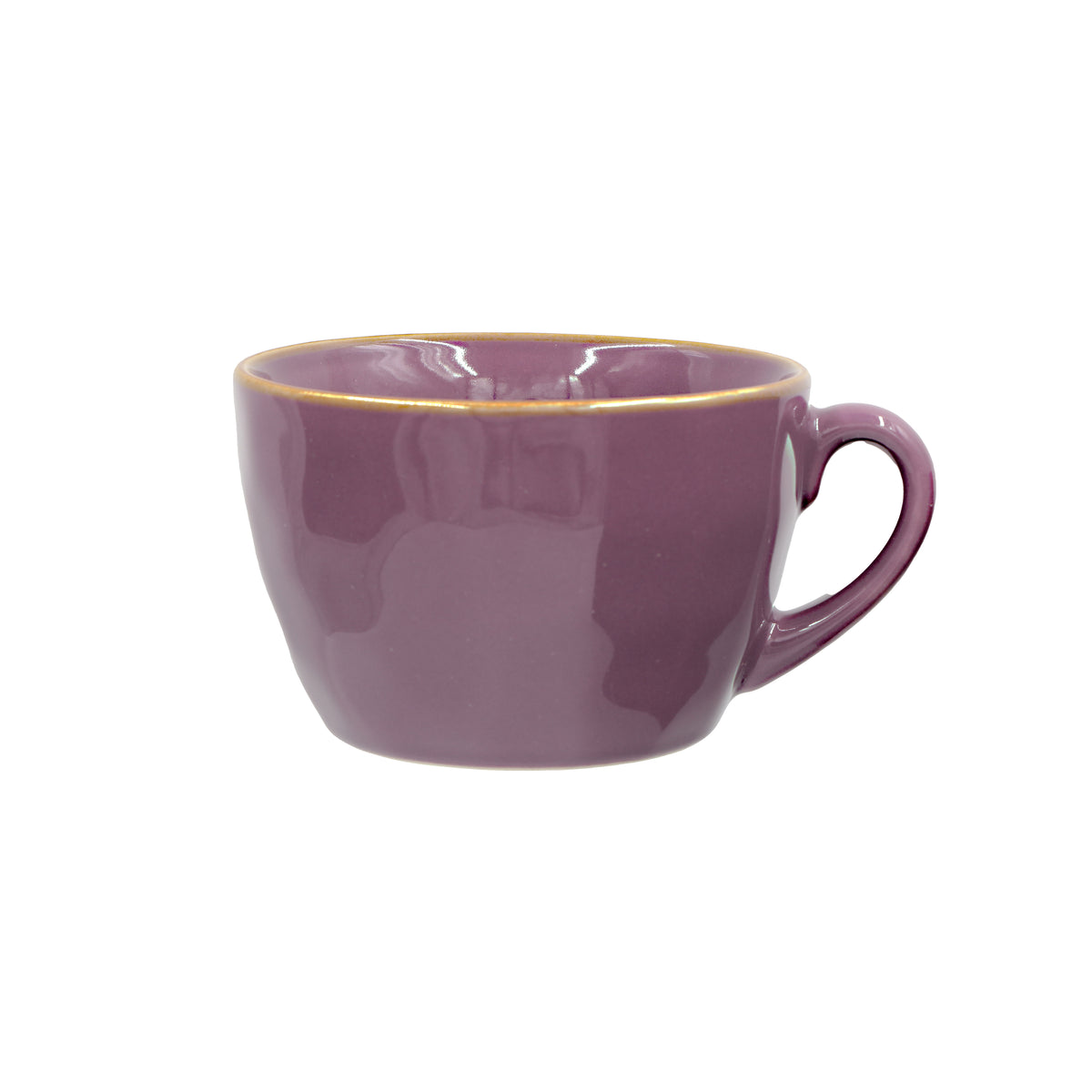 Tazzone da colazione in porcellana di colore malva. Dimensioni: Ø 7 cm, 420 cc Materiali: Stoneware. In negozio e online su tuttochic.live