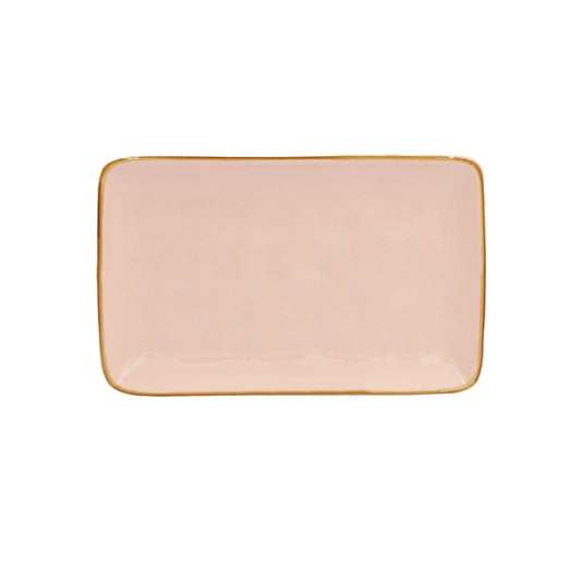Vassoietto in porcellana di colore rosa cipria. Dimensioni: cm 20 x 13. In negozio e online su tuttochic.live