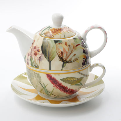 Tazza da tè con teiera superiore in porcellana decorata. Mirabilia, una collezione dal tocco contemporaneo. In negozio e online su tuttochic.live