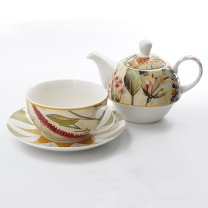 Tazza da tè con teiera superiore in porcellana decorata. Mirabilia, una collezione dal tocco contemporaneo. In negozio e online su tuttochic.live