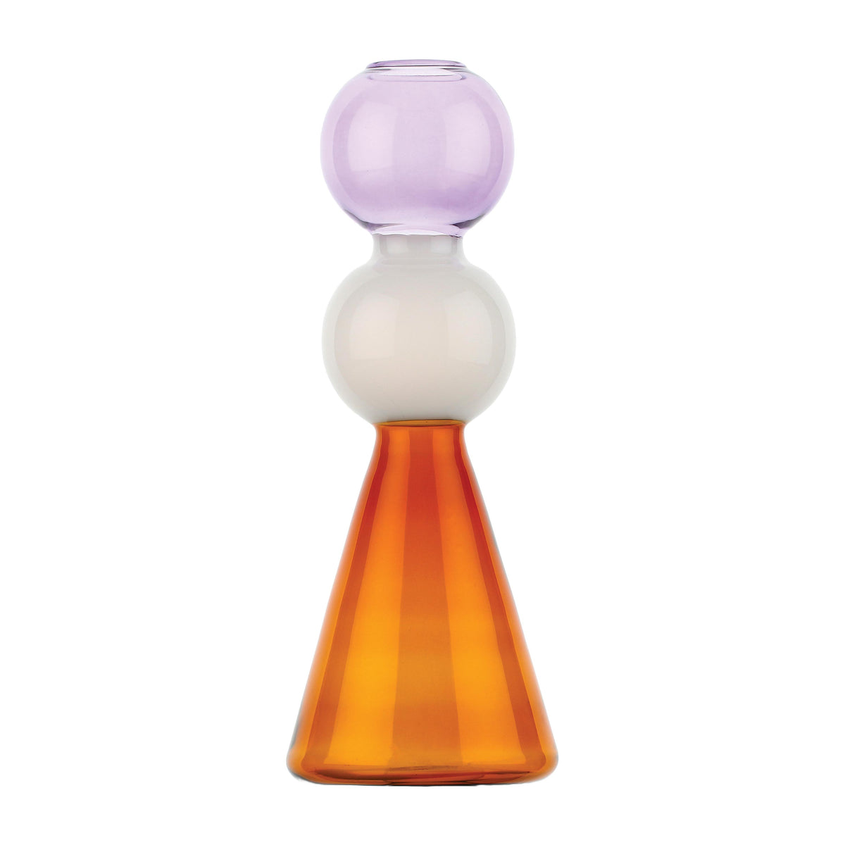 Vaso monofiore in vetro borosilicato. Più che vasi, sembrano piccole sculture in vetro dal design originale e contemporaneo, che regalano a ogni stanza personalità e luce. Alchimia è un omaggio retrò agli alambicchi. Dimensioni: cm Ø 9.5 x 25 h. In negozio e online su tuttochic.live
