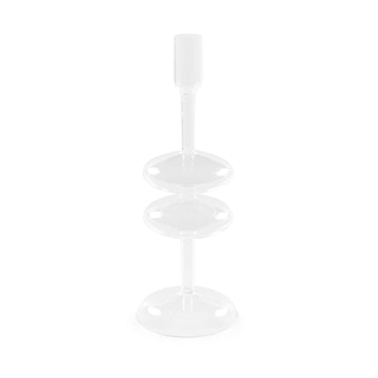 "Soffusi" Portacandela trasparente M è un'elegante creazione artistica di vetro borosilicato soffiato a bocca. Irregolarità e imperfezioni non sono considerati difetti ma caratteristiche tipiche di questa lavorazione. Dimensioni: Ø 10.5 x 29 h cm. In negozio e online su tuttochic.live 