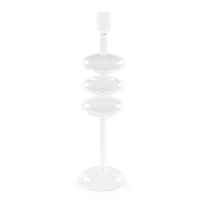 "Soffusi" Portacandela trasparente L è un'elegante creazione artistica di vetro borosilicato soffiato a bocca. Irregolarità e imperfezioni non sono considerati difetti ma caratteristiche tipiche di questa lavorazione. Dimensioni: Ø 10.5 x 36 h cm. In negozio e online su tuttochic.live 